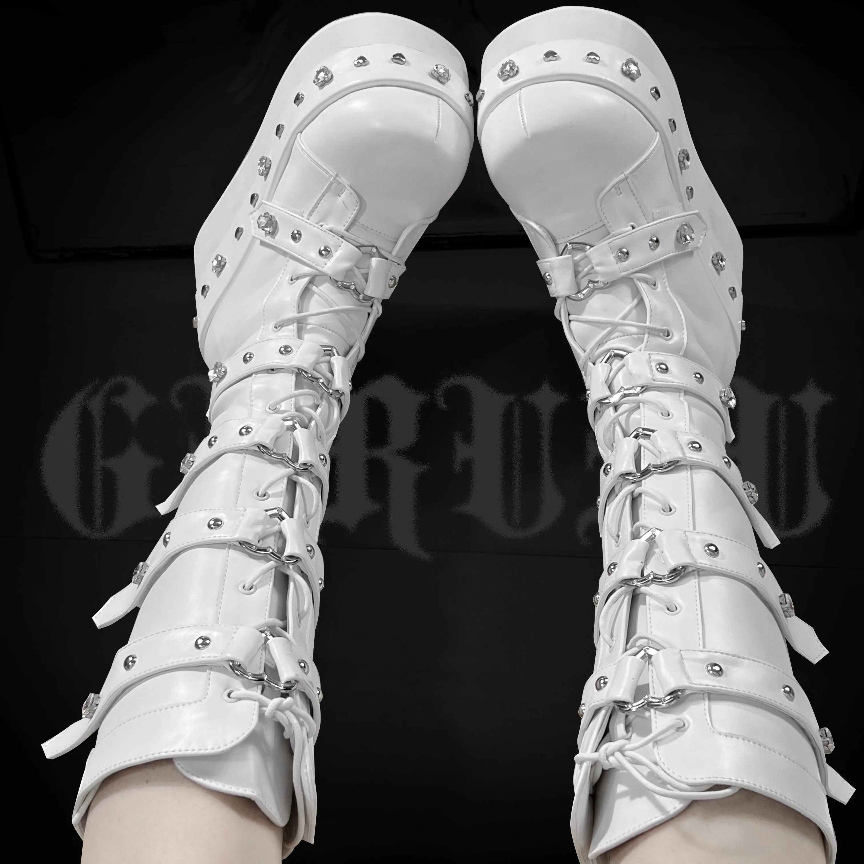 Diamond Y2K Martin Platform Boots