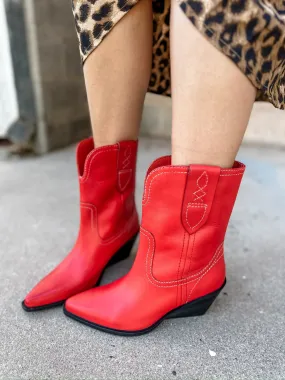 Free People Pitchfork Point Western Boots | Red