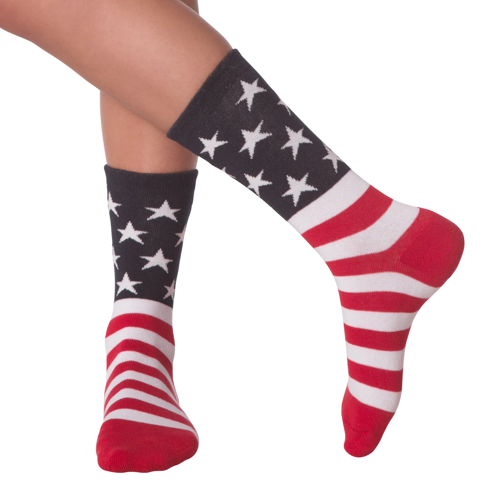 K.Bell Women's American Made Flag Crew Sock