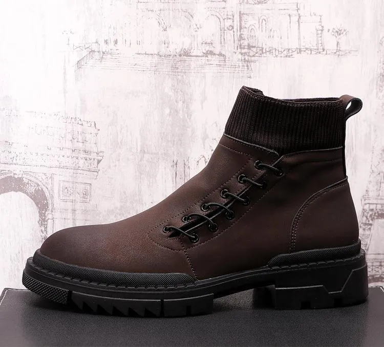 Men's Retro Casual Plush Warm Martin Boots