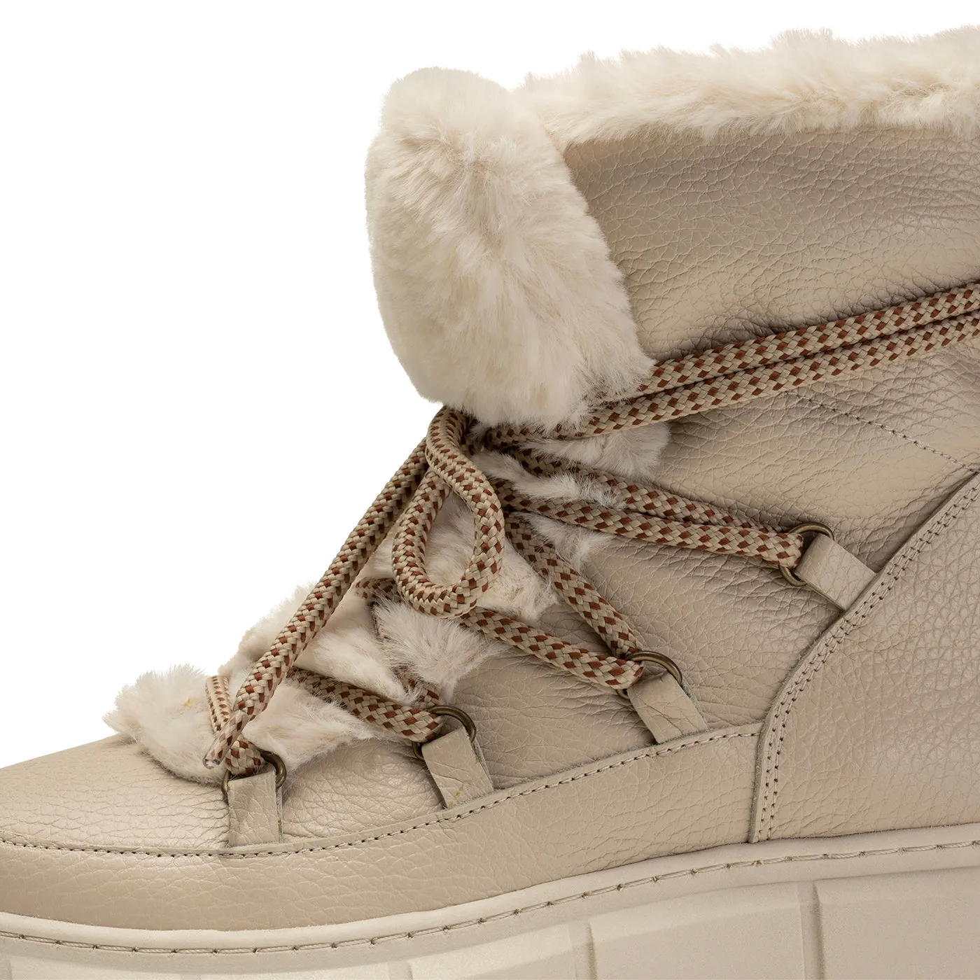 Tove Winterboot Leather - OFF WHITE