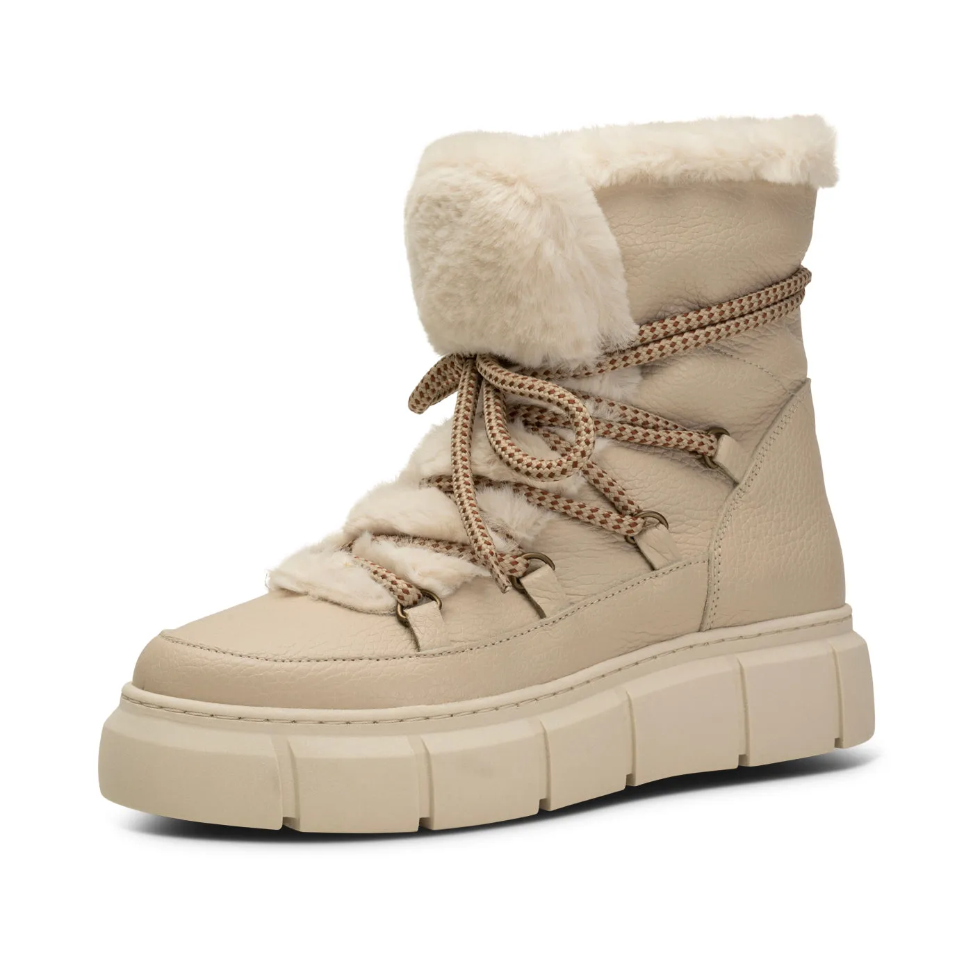Tove Winterboot Leather - OFF WHITE