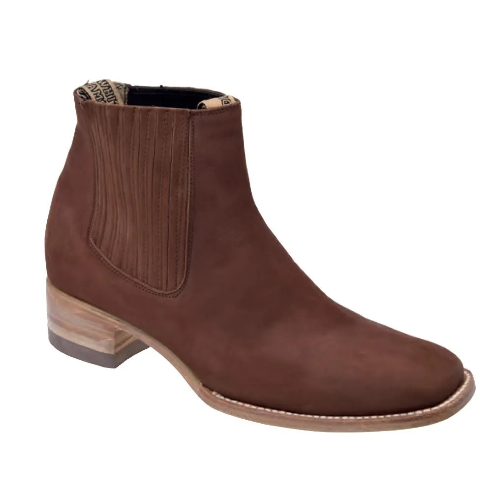White Diamond Boots - Square Toe Suede Ankle Boot